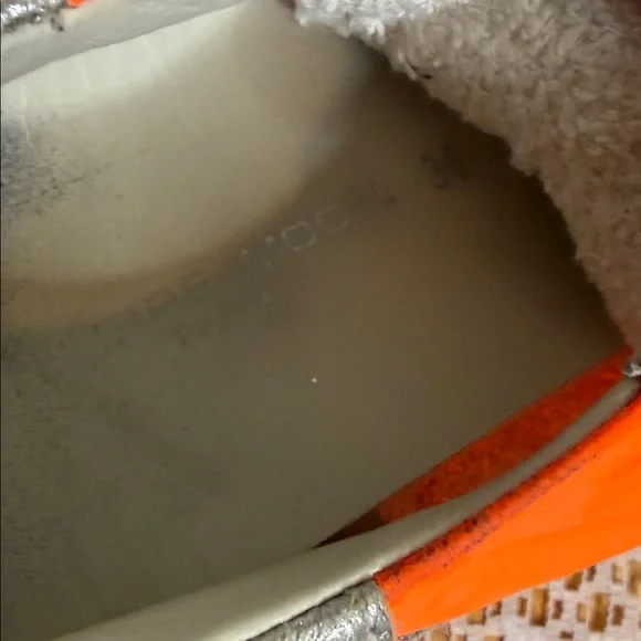 Philippe Model Women's suede Vibrant Orange and Gray Sneakers shoes sz 5.5 - Picture 7 of 8